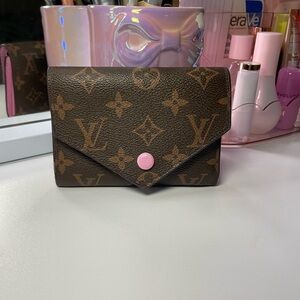 Louis Vuitton Brown and Pink Compact Wallet